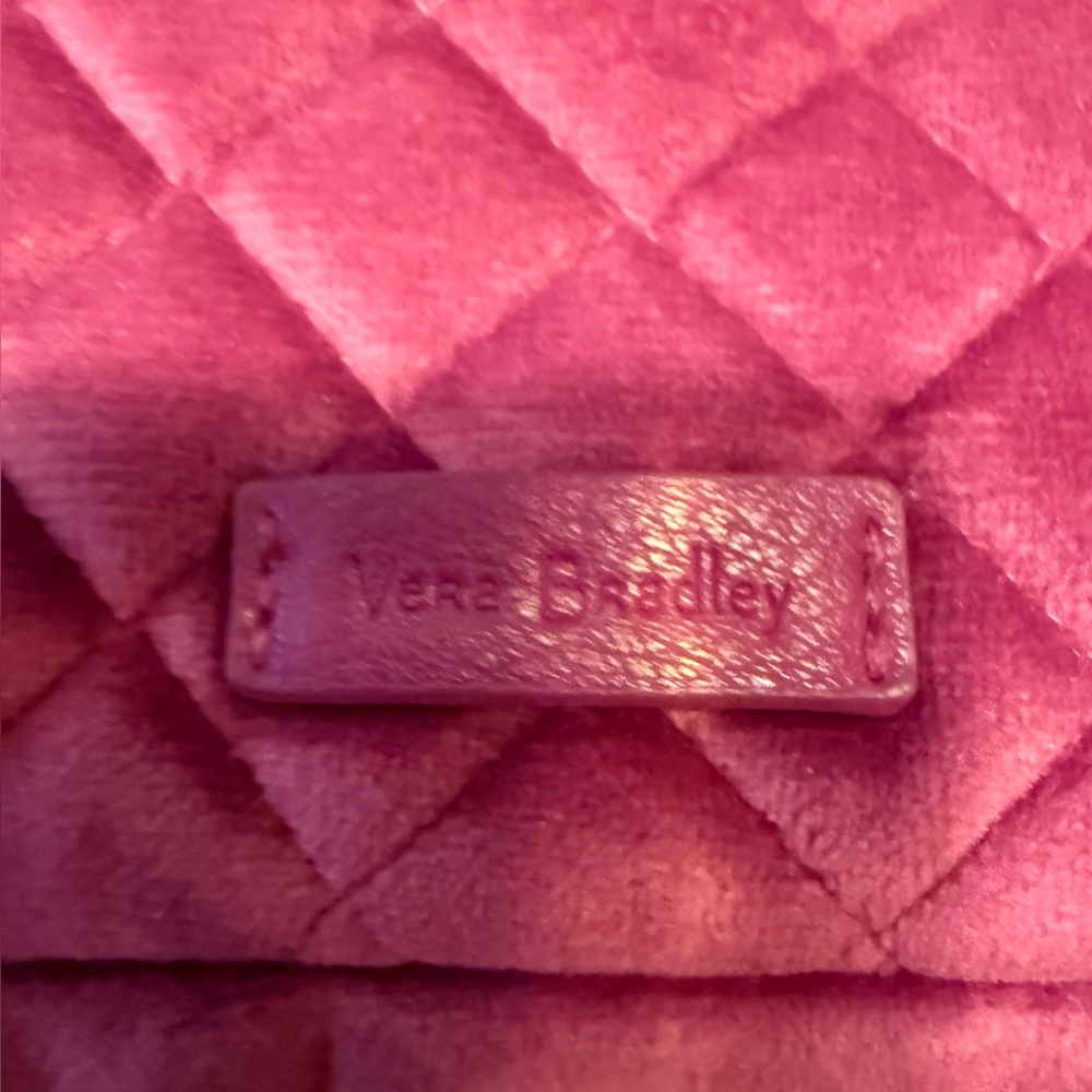 Vera Bradley Fuchsia Quilted Velvet Cosmetic Case - Picture 4 of 9